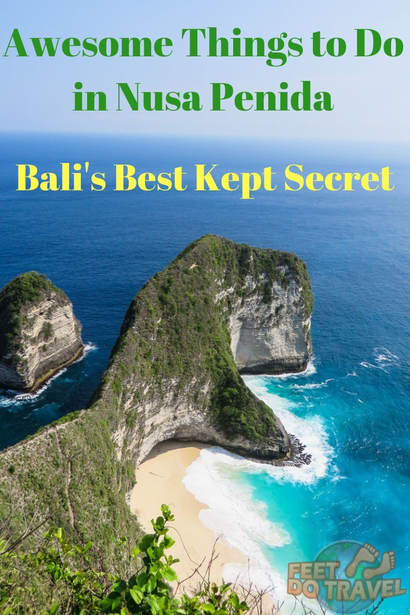 Visiting Bali Indonesia? If you seek unspoilt, rugged landscapes with fewer tourists, Nusa Penida island is for you. Feet Do Travel show you awesome things to do in Nusa Penida, T-Rex viewpoint, Angels Billabong and Rumah Pohon Tree House. #nusapenida #nusaislands #baliguide #indotravellers #thingstodo #thingstodoinnusapenida #exploreindonesia #incredibleindonesia #visitindonesia #travel #travelguides #kelingking #rumahpohon #angelsbillabong
