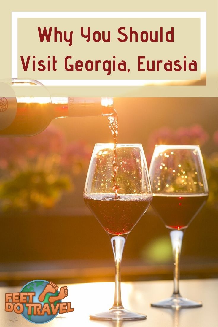 Bordering Europe and Asia, #Georgia is an off the beaten track destination with much to offer. It’s the birthplace of winemaking, and is home to the picturesque Caucasus mountain region. Feet Do Travel show why you should visit Georgia. #eurasia #ExploreGeorgia #Tbilisi #Caucasus #wine #winery #europetravel #asia #thingstodo #bucketlist #traveladvice #traveltips