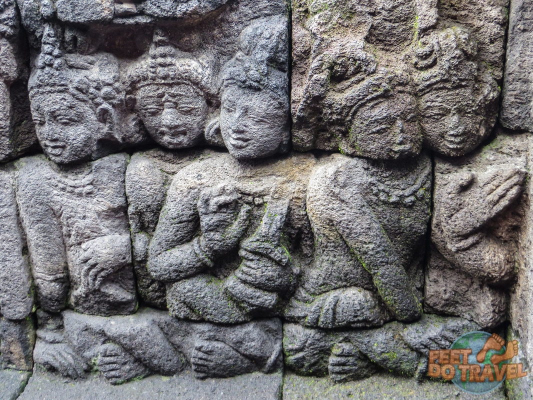 Borobudur, Prambanan, Yogyakarta, Java, Indonesia, UNESCO. Feet Do Travel
