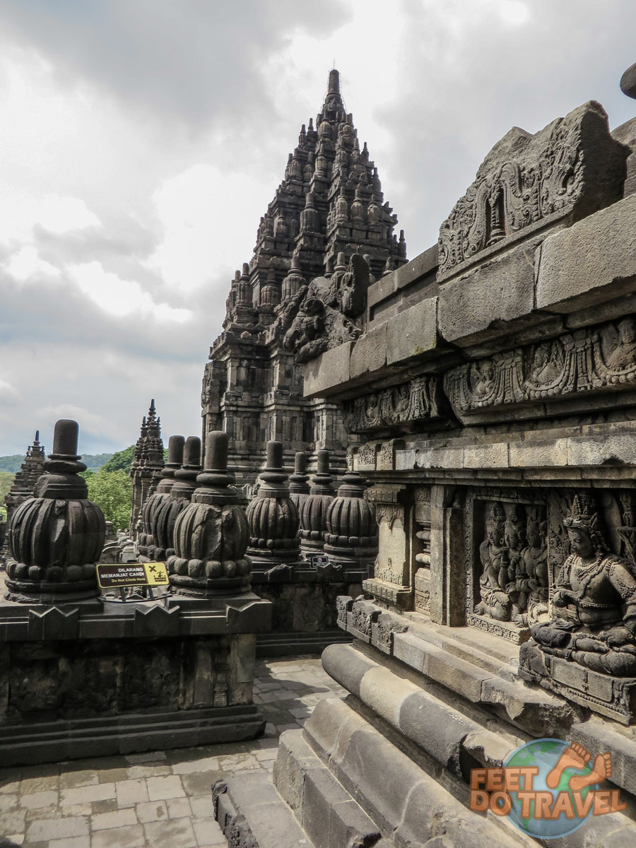 Borobudur, Prambanan, Yogyakarta, Java, Indonesia, UNESCO. Feet Do Travel