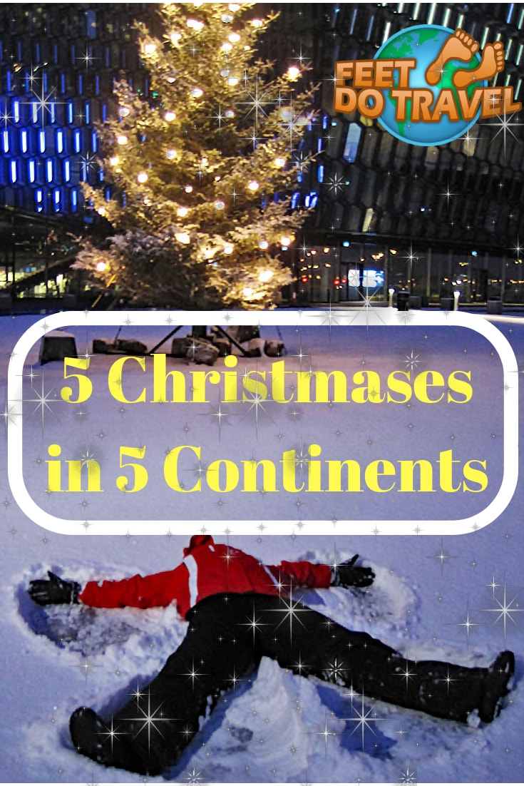 Christmas vacation – is it for you? Do you want Christmas in Europe, maybe a white Christmas in Iceland? Do you prefer Christmas in the sun? Feet Do Travel help you decide as we have spent 5 Christmases in 5 Continents. #christmas #christmasdestinations #unusualchristmasdestinations #christmastravel #destinationsaroundtheworld #travelinspiration #travelbloggers #christmasstories #christmastales #christmastravelstories #travelblog #traveladvice