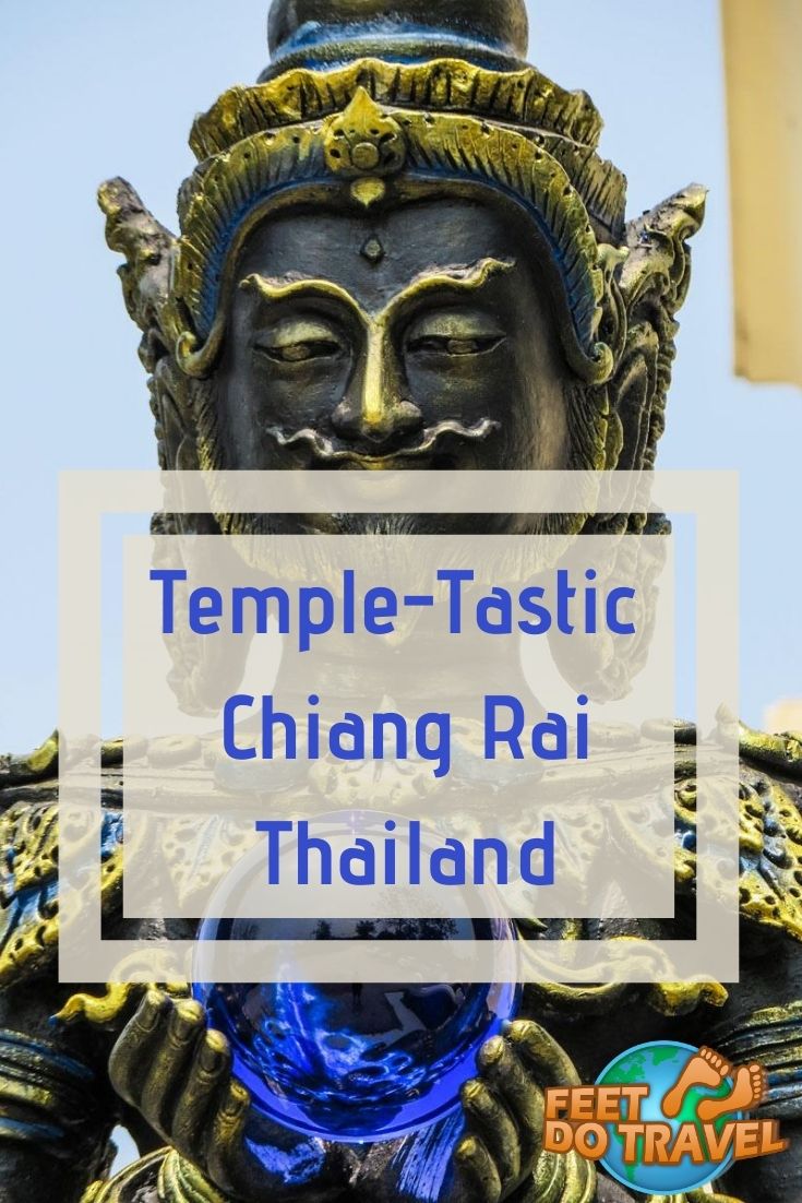 Chiang Rai, north #Thailand has many must-see #temples. White Temple (Wat Rong Khun), Blue Temple, (Wat Rong Suea Ten) Black Temple or Baan Dam Museum, and Wat Phra Singha Chiang Rai’s oldest #Temple and the original location of The Emerald Buddha. Feet Do Travel take you on a self guided Temple Tastic Tour of Chiang Rai. #chiangrai #travelthailand #amazingthailand #buddhisttemple #whitetemple #bluetemple #blackhouse #visitthailand #thingstodo #travel #traveltips #travelling #travelguides #traveladvice 
