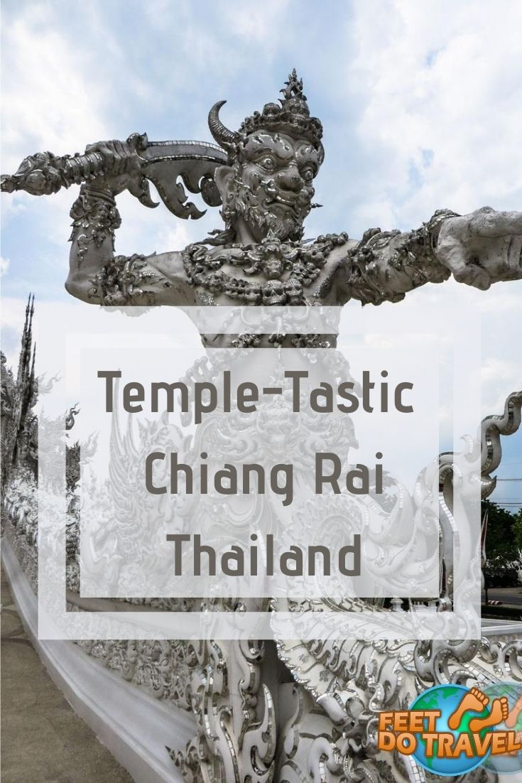 Chiang Rai, north #Thailand has many must-see #temples. White Temple (Wat Rong Khun), Blue Temple, (Wat Rong Suea Ten) Black Temple or Baan Dam Museum, and Wat Phra Singha Chiang Rai’s oldest #Temple and the original location of The Emerald Buddha. Feet Do Travel take you on a self guided Temple Tastic Tour of Chiang Rai. #chiangrai #travelthailand #amazingthailand #buddhisttemple #whitetemple #bluetemple #blackhouse #visitthailand #thingstodo #travel #traveltips #travelling #travelguides #traveladvice 