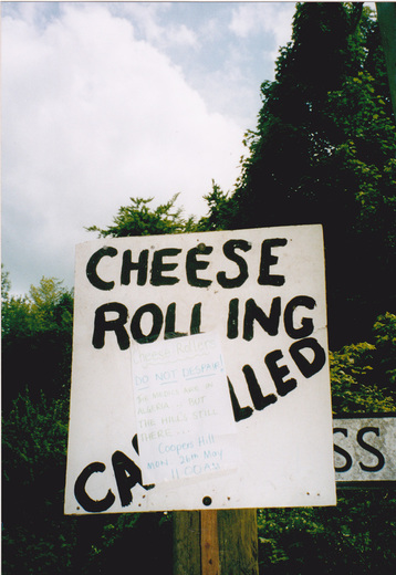 Cheese Rolling cancelled! Cheese Rolling, Cheese Rolling Festival, Gloucestershire Cheese Rolling, Coopers Hill Wacky UK Festivals