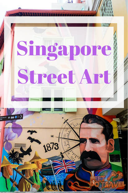 Street Art in Singapore? It may not be the first City you think of for insta-worthy murals, but #Singapore has a thriving #streetart Scene. Let Feet Do Travel show you where to find the best Singapore Street Art, including murals commissioned for #SG50. #mural #urbanart #muralart #wallart #thingstodo #littleindia #chinatown #likealocal #budgettravel #travel #RacecourseSG #artwalklittleindia #travelblog #travelblogger #travelling #travelguides #travelguide #sightseeing #traveltips #traveladvice