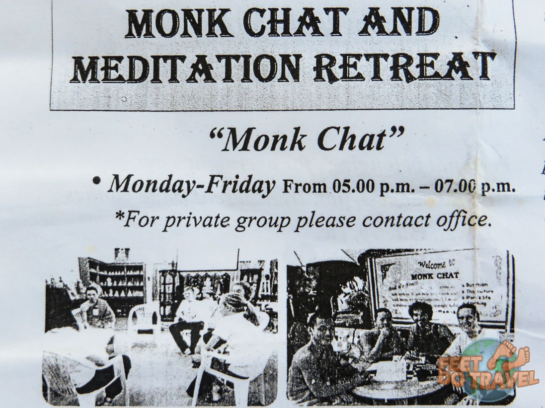 Monk Chat, Interview with a Buddhist Monk, Chiang Mai, Thailand, It’s a Monk’s Life, unusual and unique things to do in Chiang Mai, Monk Chat at Wat Suan Dok, how to join Monk Chat, Chiang Mai, Feet Do Travel