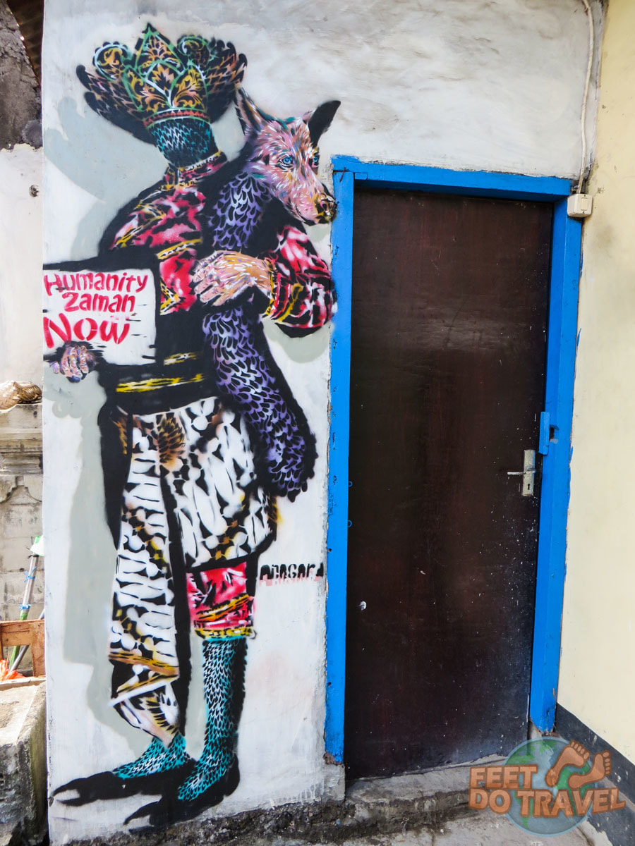 Searching for Street Art in Canggu, Kuta, Seminyak, Bali, Indonesia. Art or graffiti. Feet Do Travel