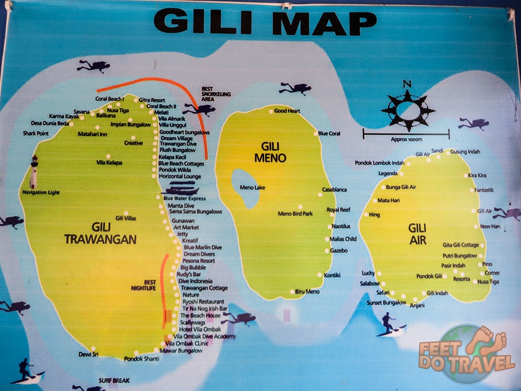 Gili Air, The Gili Islands, Lombok, Indonesia, Paradise Tropical Island near Bali, Feet Do Travel