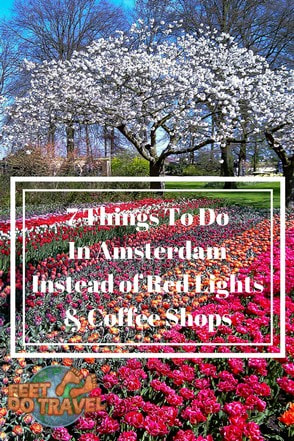 Amsterdam Netherlands is more than just a red light district and coffee shops. So how can you spend your time in Amsterdam? Let us show you 7 things to do in Amsterdam that do not involve the obvious! #amsterdam #holland #netherlands #tulips #visitamsterdam #europe #traveltips #travelblog #traveladvice #Keukenhof #City #iamamsterdam 