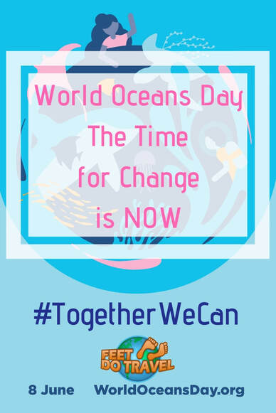 World Oceans Day is held annually on 8 June. A day for us to learn why oceans are important to humans, raise global awareness, and learn how we can protect our oceans. Feet Do Travel explain why the time for change is now. #worldoceansday #education #raiseawareness #oceanwarrior #saveourseas #saveouroceans #saveourplanet #savetheearth #savetheplanet #oceanpollution #saynotoplastic #plastickills #sustainableliving #greenliving #zerowaste #zerowasteliving #gogreen #plasticpollution #ecobrick #togetherwecan