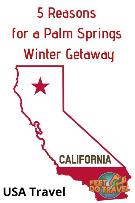  Palm Springs in Southern California, USA is the perfect winter getaway. With year-round sunshine and stunning desert landscape, Feet Do Travel show 5 reasons why you should head to Palm Springs for your winter getaway.#PalmSprings #California #visitcalifornia Things to Do in Palm Springs | Palm Springs Itinerary | What to do in Palm Springs | Palm Desert California Things to Do | Palm Springs California